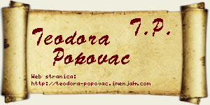 Teodora Popovac vizit kartica